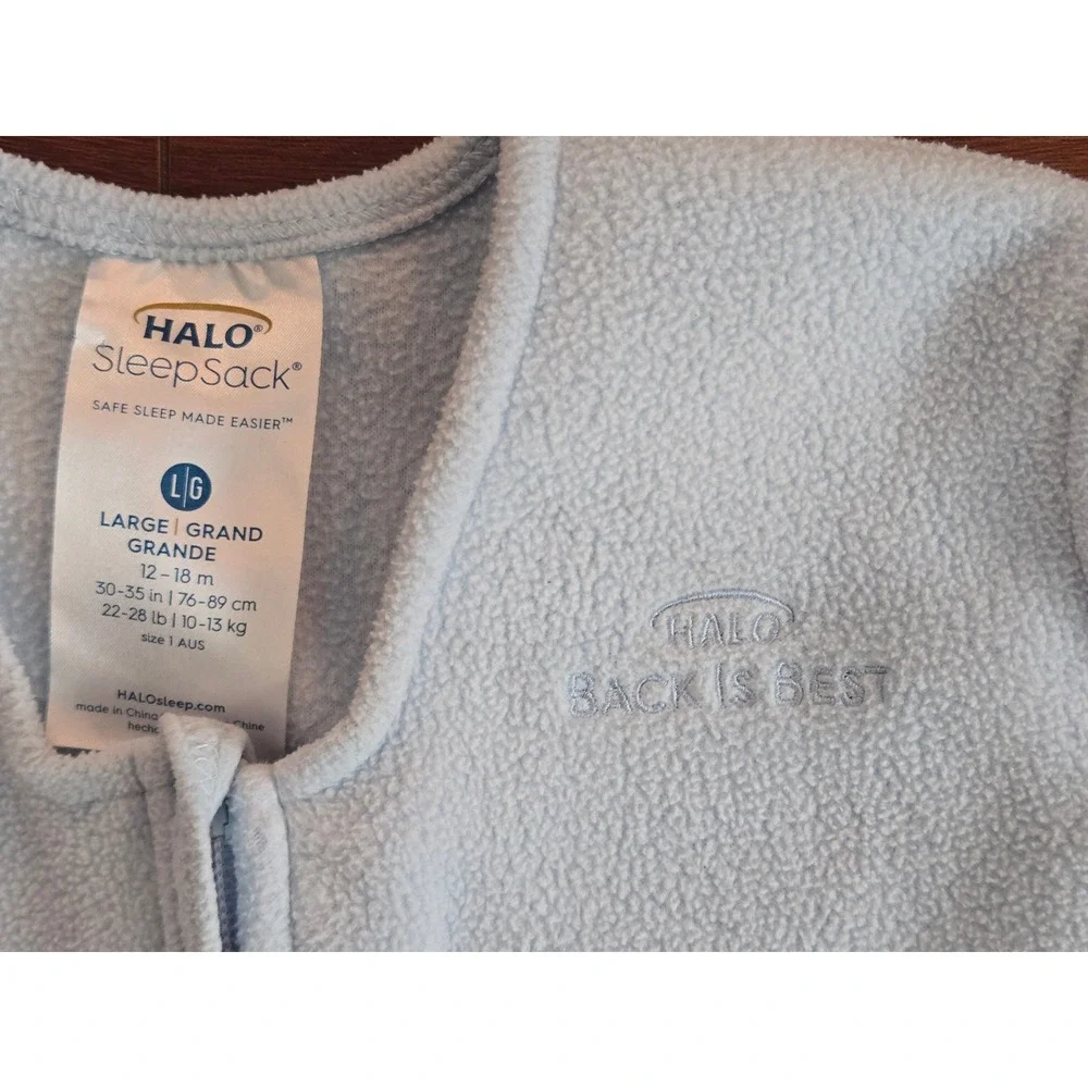 Halo SleepSack Micro-Fleece Wearable Blanket Blue Large 12-18 Months